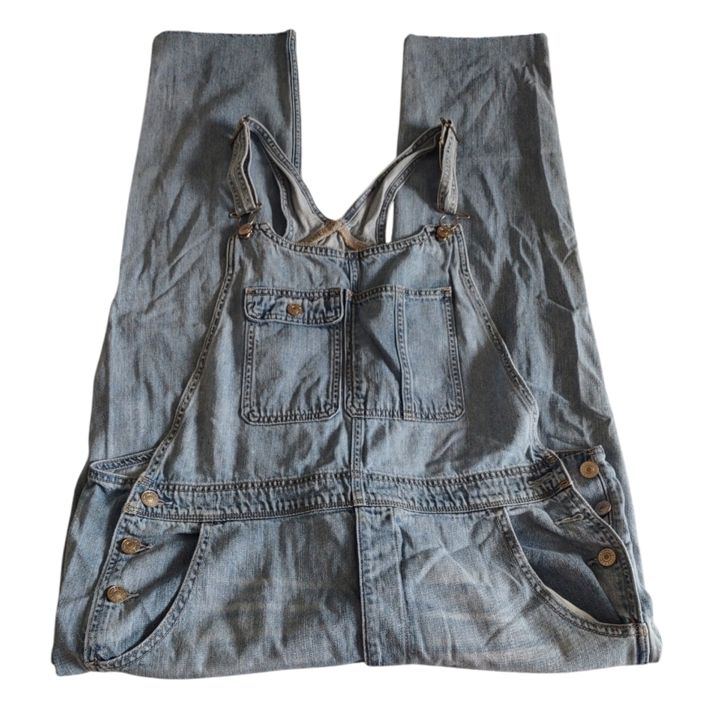 American Eagle Outfitters Light Blue Denim Overalls